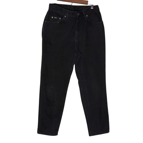 Lee Denim - Vintage Lee Jeans Womens 12 Black High Rise Tapered Leg Denim 90s USA Classic‎